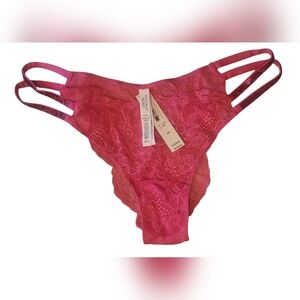Victoria's Secret VERY SEXY Double Shine Strap Lace Brazilian Panty Size M